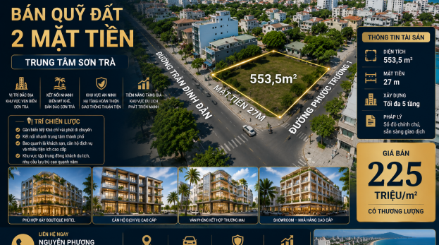 CHÍNH CHỦ CẦN BÁN LÔ ĐẤT 2 MẶT TIỀN  HƠN 500M2 TRẦN ĐÌNH ĐÀN VÀ PHƯỚC TRƯỜNG 1